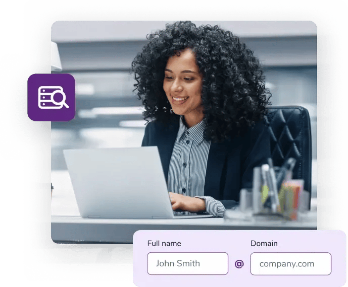 Active businesswoman easily installs the Email Finder API for automated email searches
