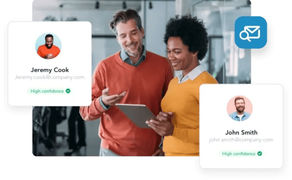 Man and woman review automated Activity Data using ZeroBounce API services